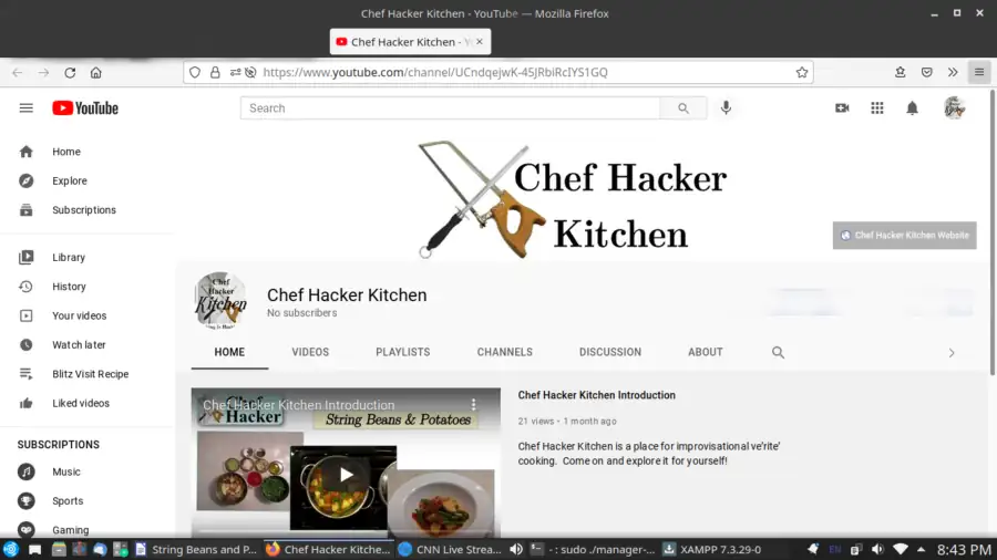 Chef Hacker Kithcen Youtube Channel Screenshot