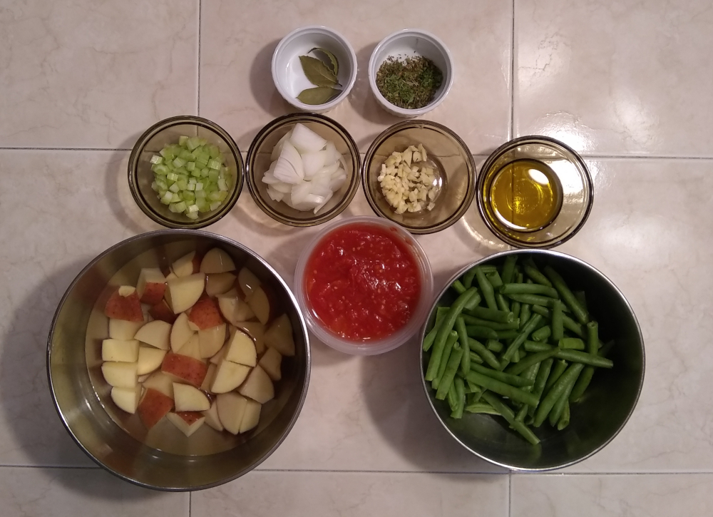 String Bean and Potato Ingredients