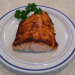 Cooked Plated Salmon Fillet