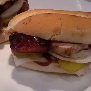 Hacked Rib Sandwich