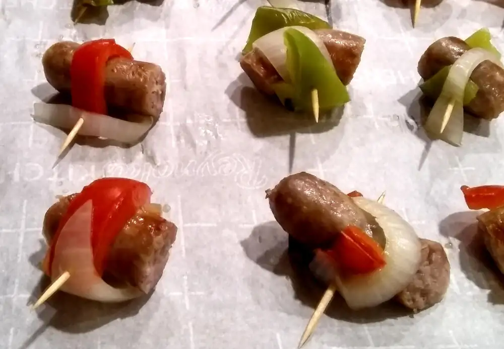 Sausage and Pepper Pinwheels On A Tray