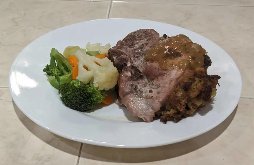 Stuffed Pork Chops. Great Roast Turkey Alternative For Friendsgiving, Thanksgiving or Anytime!