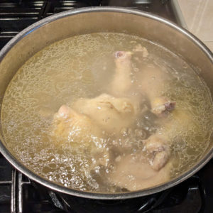 A Simmering Pot of Chicken Broth