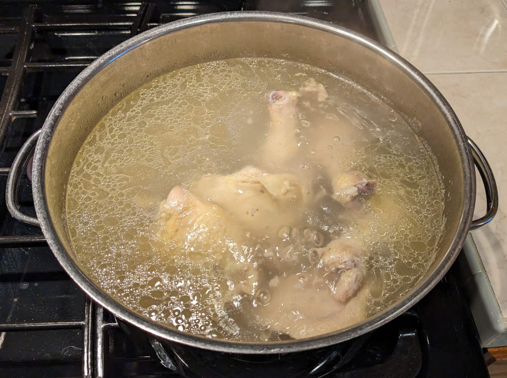 A Simmering Pot of Chicken Broth