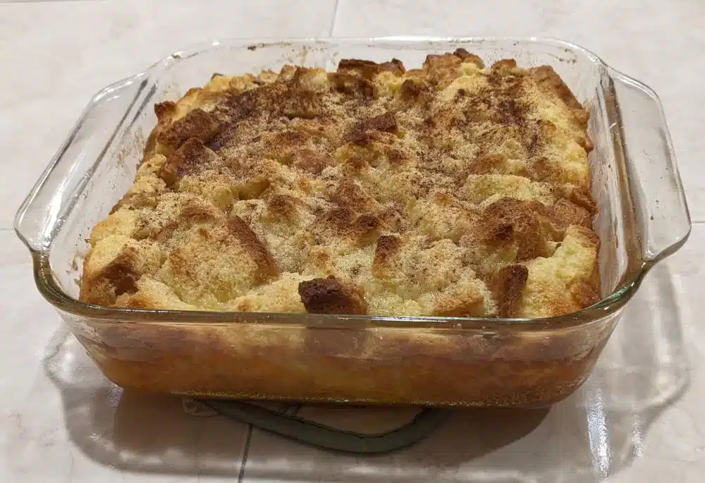 Holiday Eggnog Bread Pudding