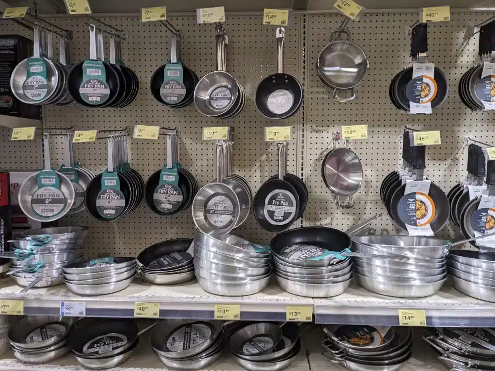 Pans For Sale at Restaurant Supply Store