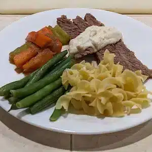 A Plate Of Braised Beef Brisket