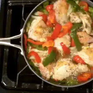 A Pan of Sicilian Chicken Cacciatorre