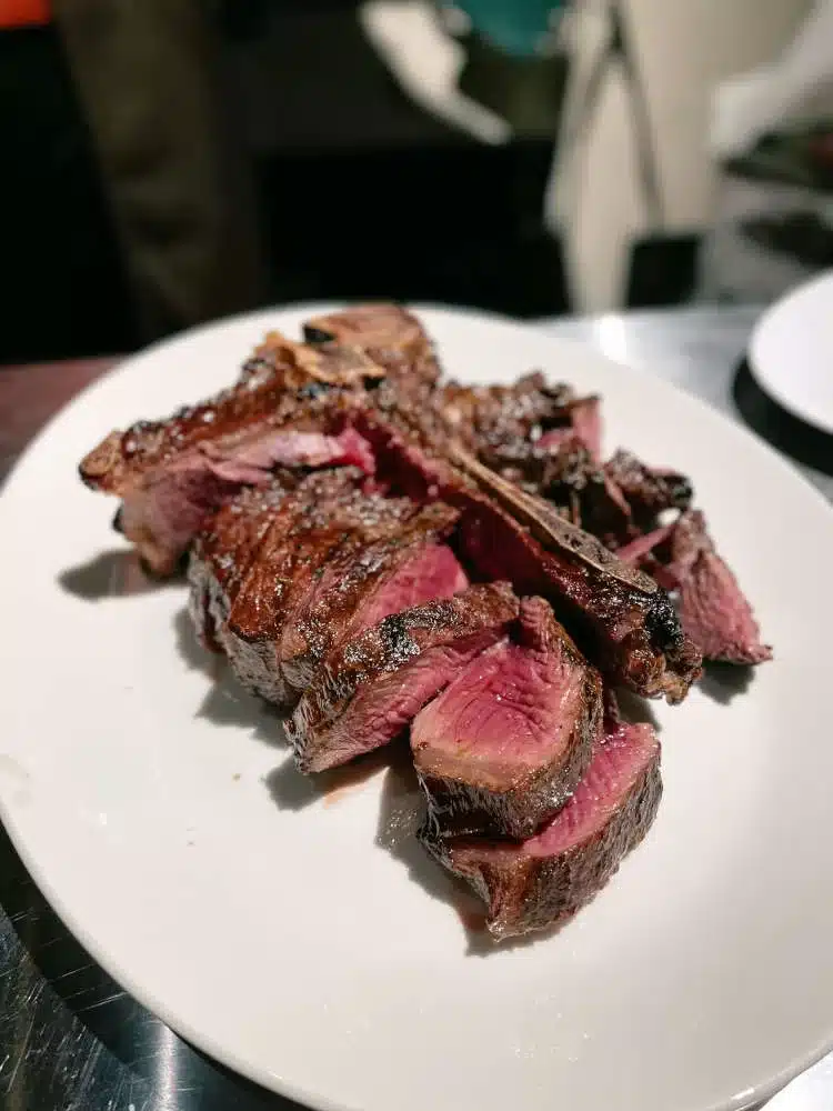 A Sliced T-Bone Steak